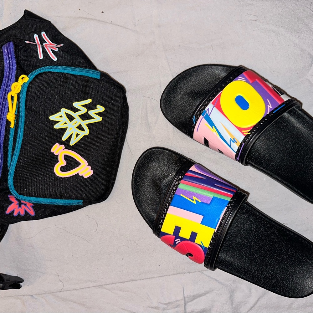 Slides & matching Fanny pack (adidas’s)
